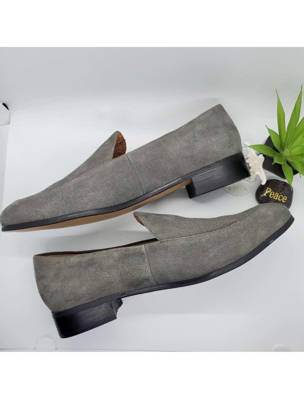 J. Jill Gabrielle Gray Suede Leather Loafers Women’s gray 7.5 NWOT - Picture 3 of 6